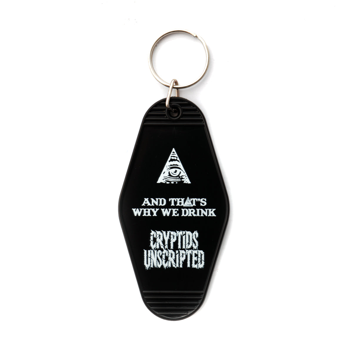 Cryptids Unscripted Hotel Keychain (Black)