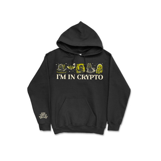 I’m In Crypto Pullover Hoodie (Black)
