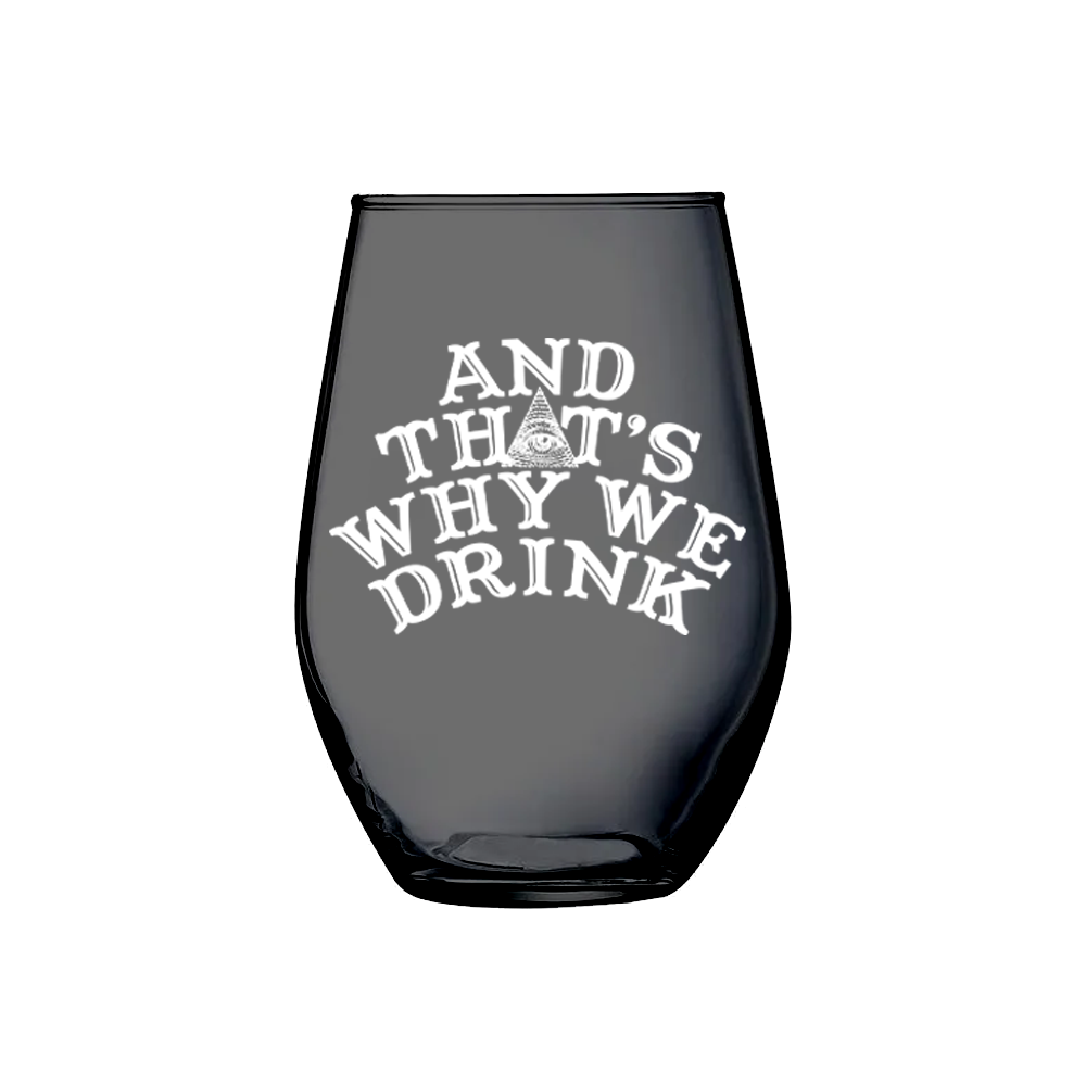 Logo Wine Glass (Black)