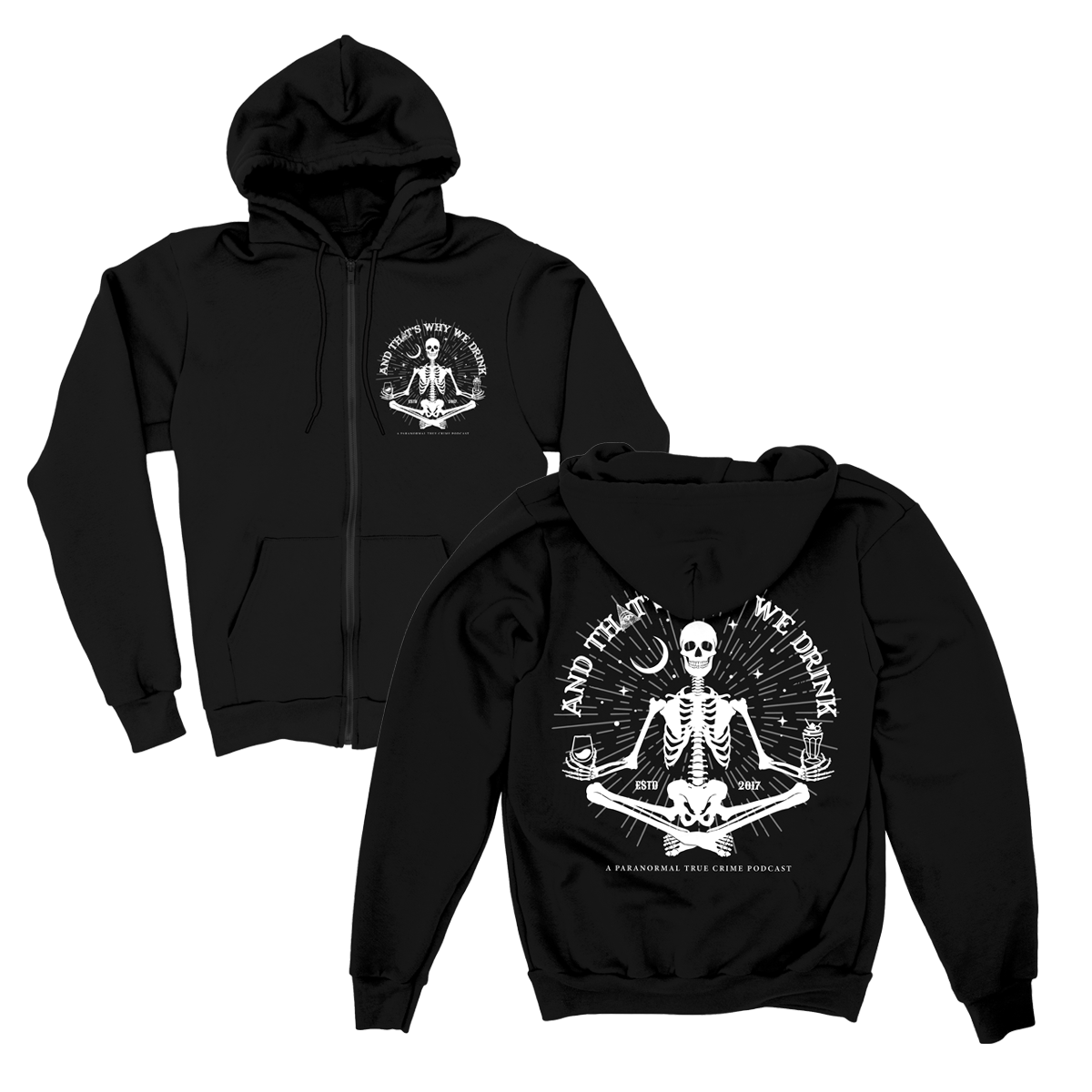 Christine Edit Zip Up Hoodie (Black)