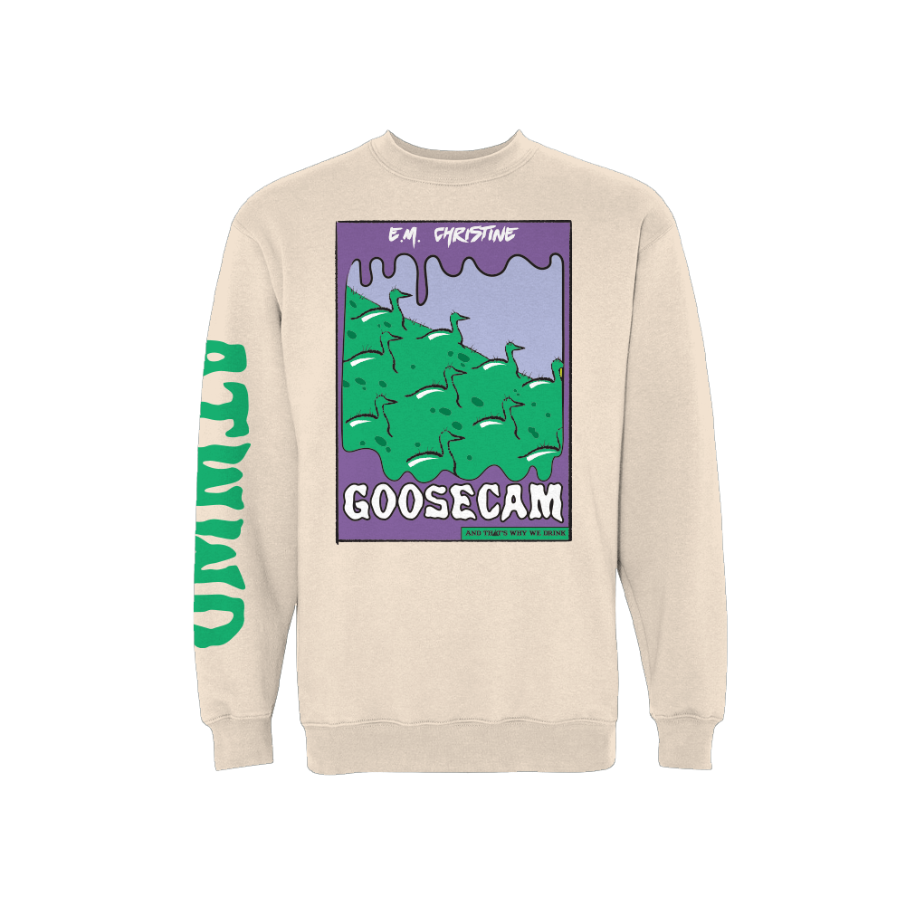 Green Goosecam Crewneck Sweatshirt (Sand/ Green)