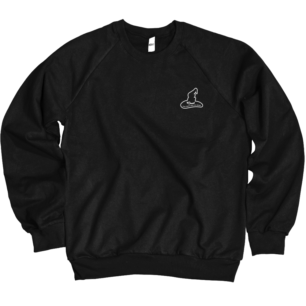 Witch’s Hat Logo Crewneck Sweatshirt (Black)