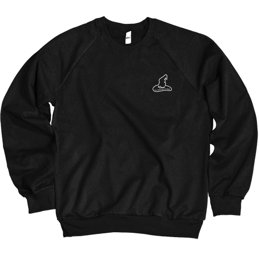 Witch’s Hat Logo Crewneck Sweatshirt (Black)