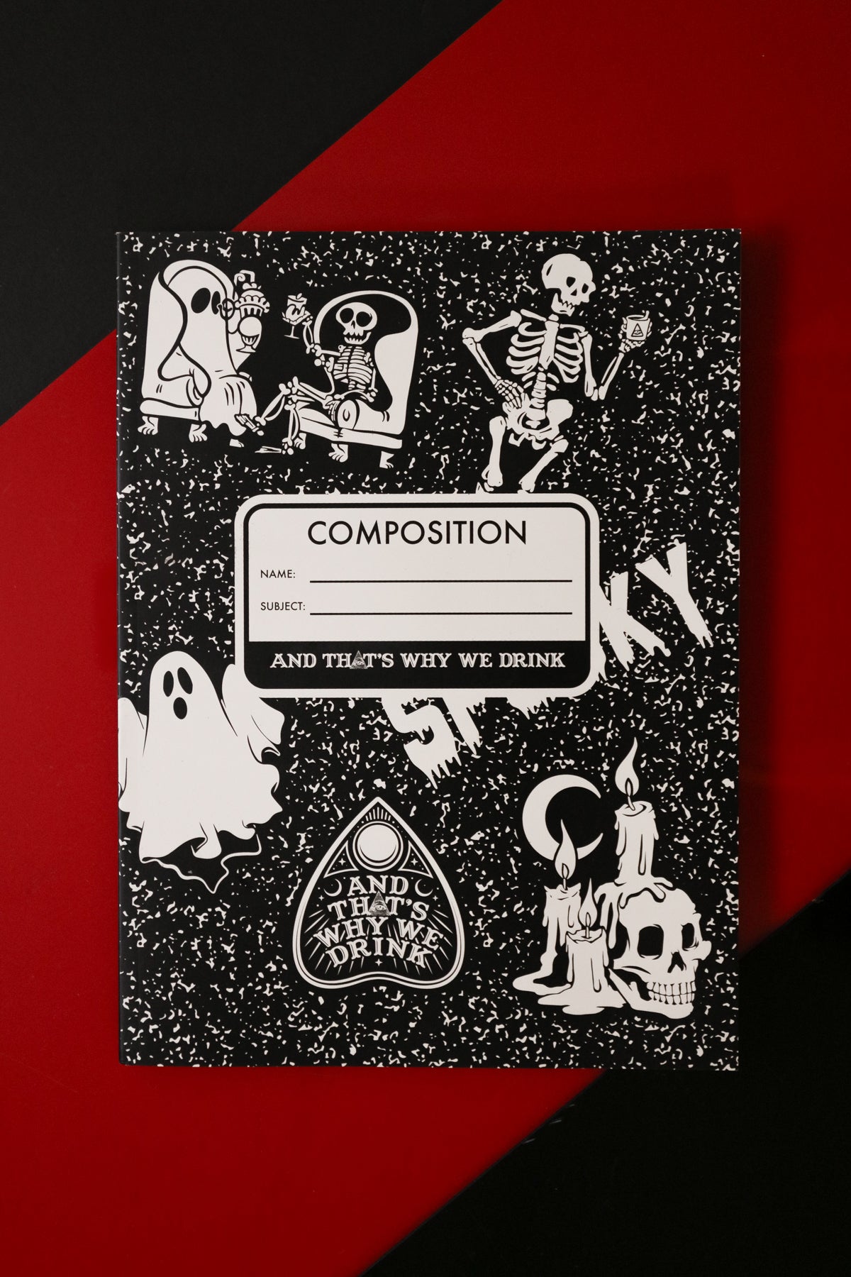 Sticker Logos Composition Book (Black)