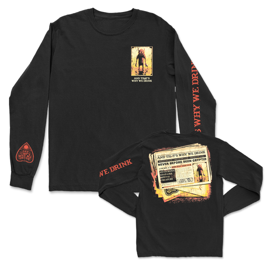 Cryptid Newspaper Long Sleeve (Black)