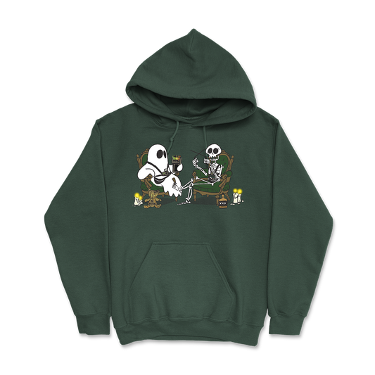 The Pour Decisions Tour Ghost + Skeleton Pullover Hoodie (Alpine)