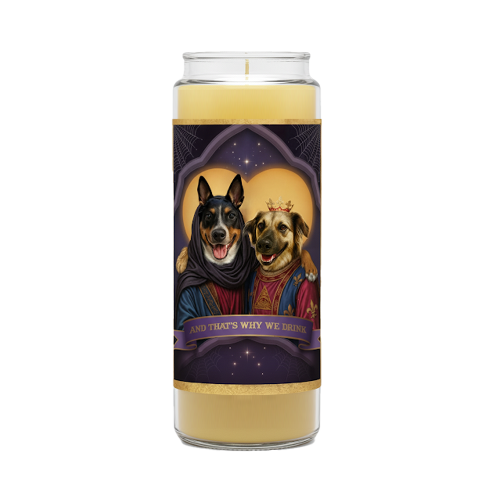 Gio & Hank Saint Candle – And That's Why We Drink
