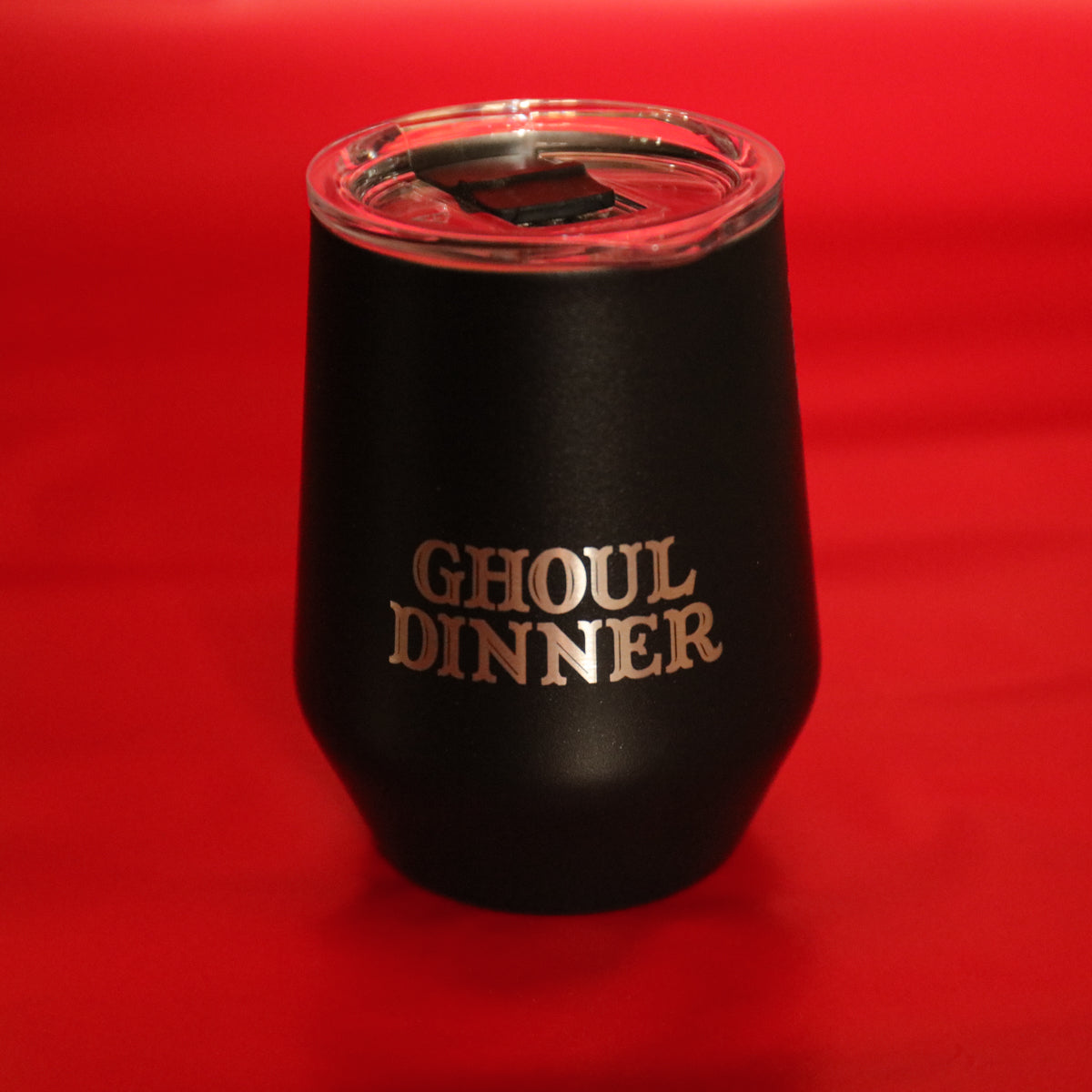 Ghoul Dinner Wine Tumbler (Black)