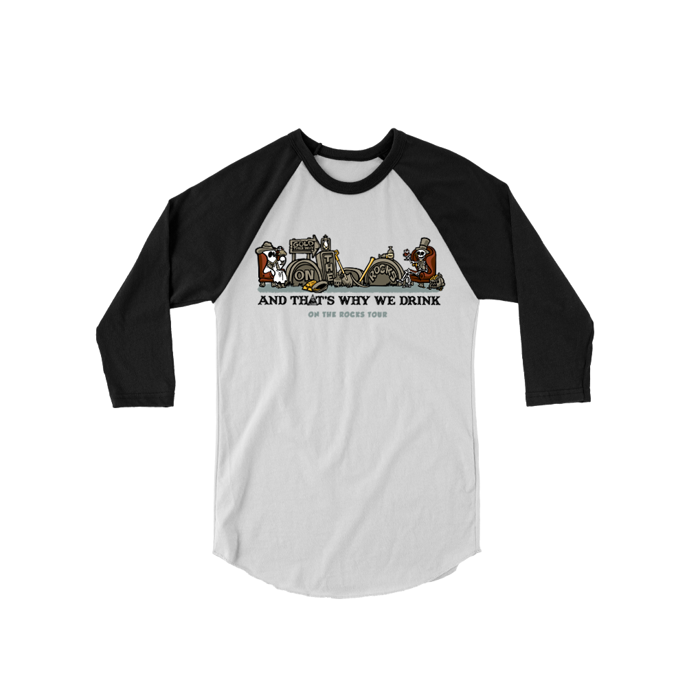 On The Rocks Tour Raglan (Black/White)