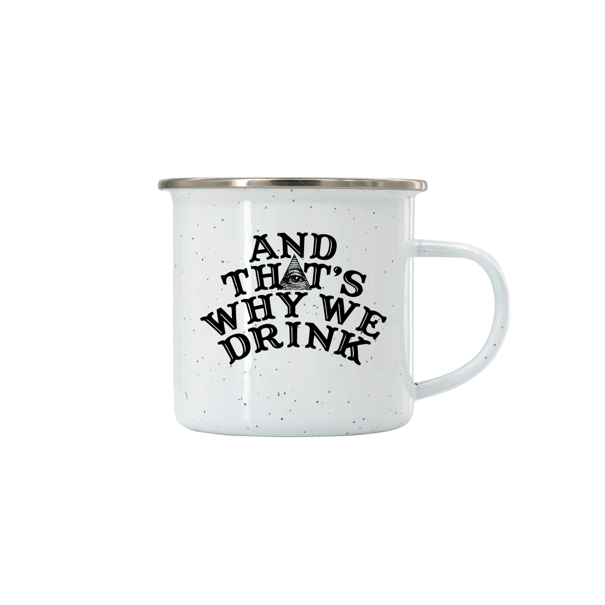 Logo Camping Mug (Speckled White)