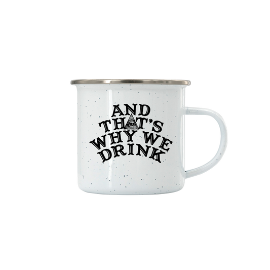 Logo Camping Mug (Speckled White)