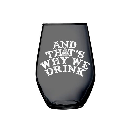 Logo Wine Glass (Black)