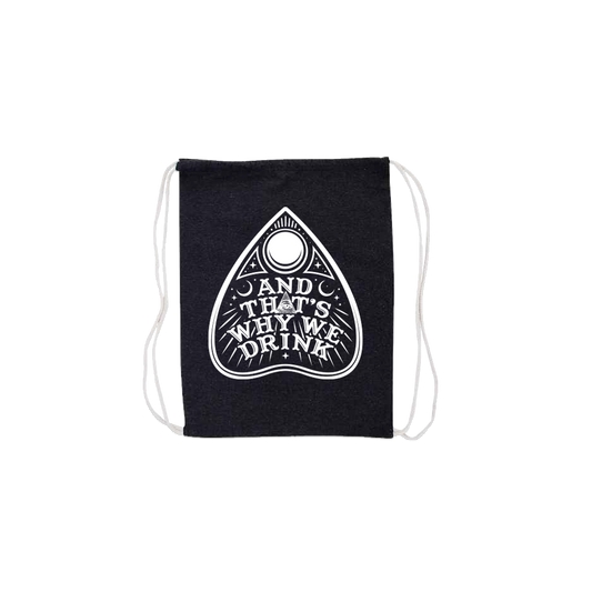 Planchette Logo Cinch Bag (Black)