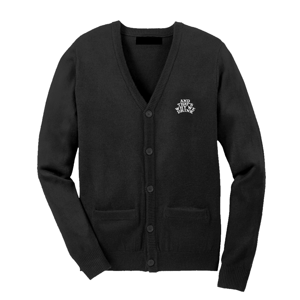 Logo Cardigan Sweater (Black)