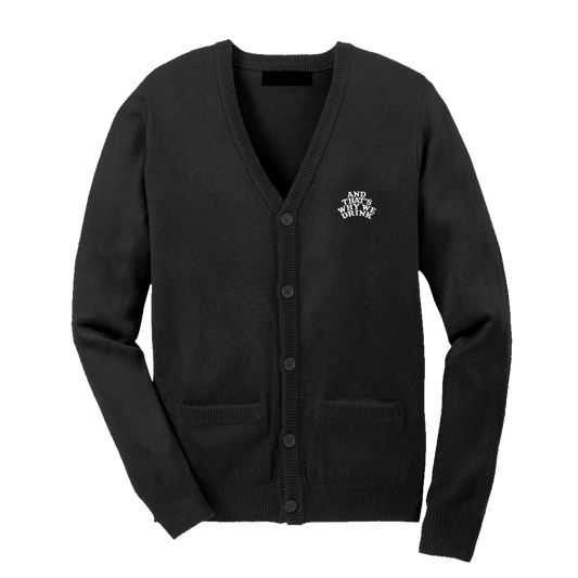 Logo Cardigan Sweater (Black)