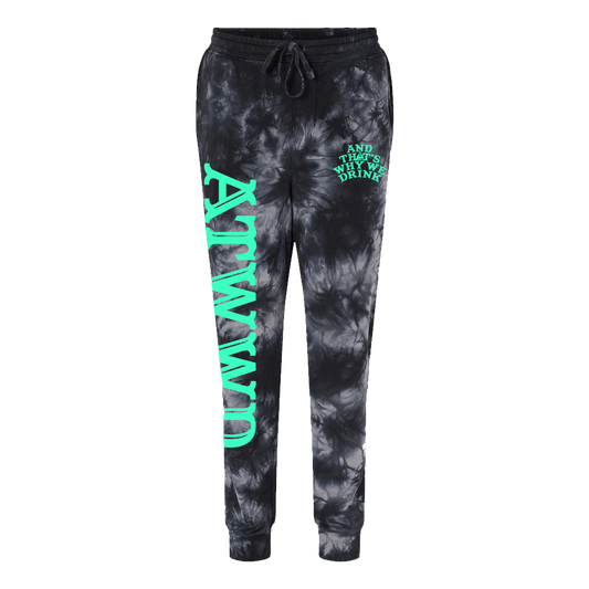 Glow Logo Sweatpants (Black Tie Dye)