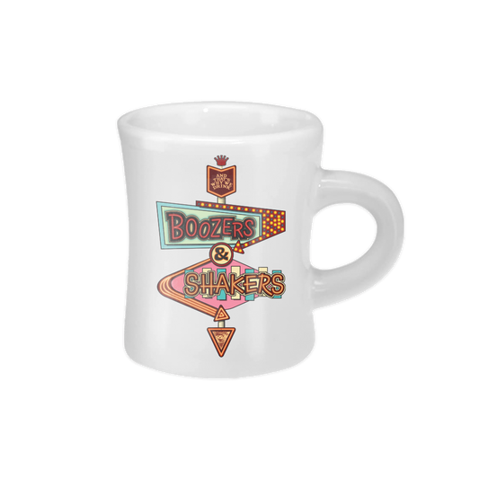 Boozers & Shakers Diner Mug (White)