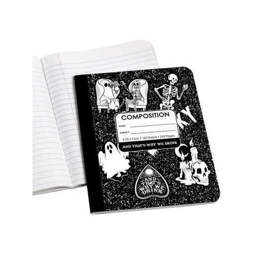 Sticker Logos Composition Book (Black)