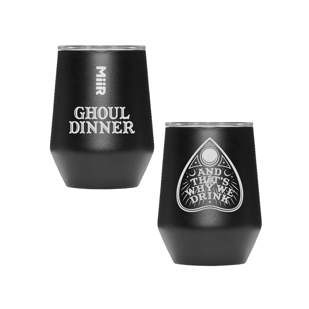 Ghoul Dinner Wine Tumbler (Black)