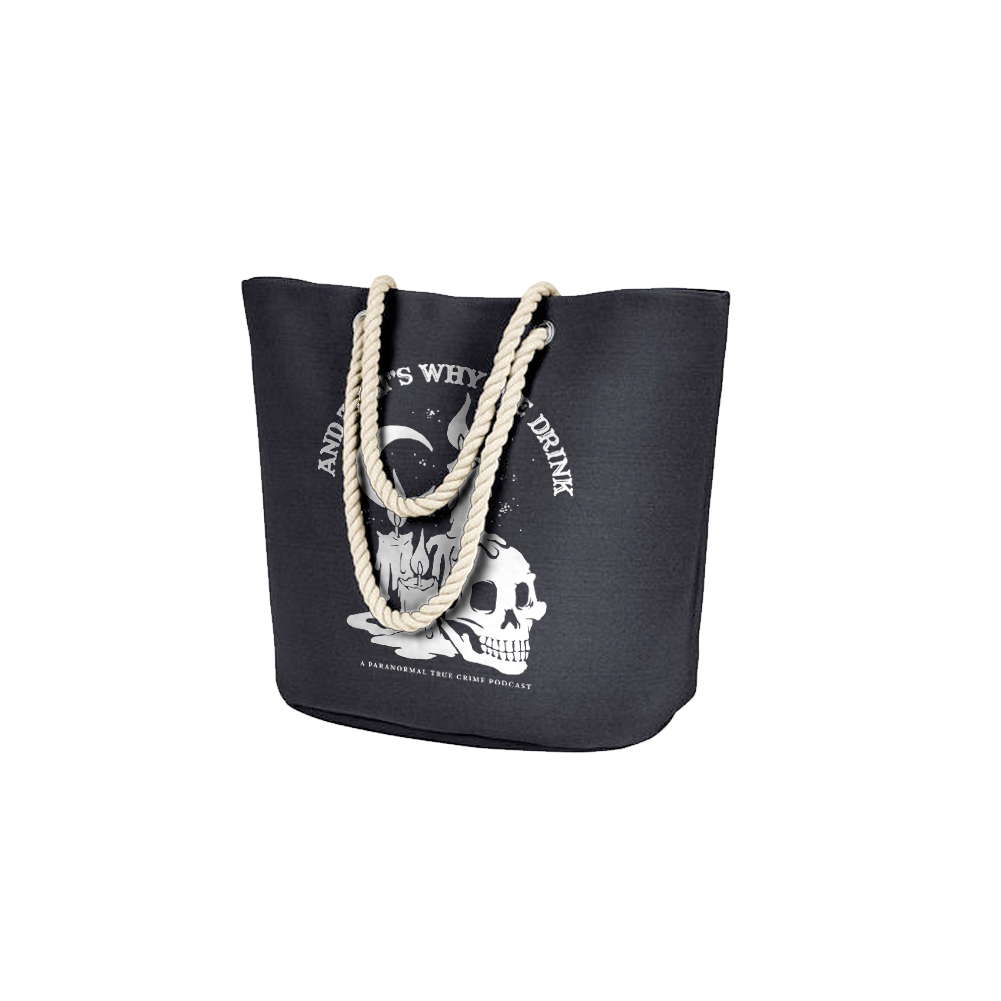 Candle Skull Beach Tote (Washed Black)